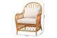 bali & pari Reina Bohemian Light Honey Rattan Arm Chair FredCo