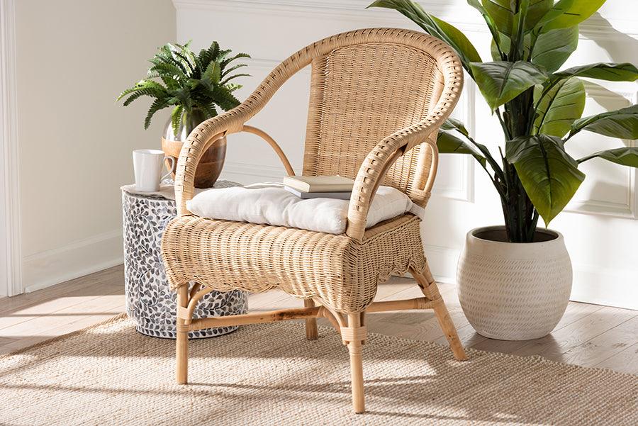 bali & pari Reinu Natural Rattan Dining Chair FredCo