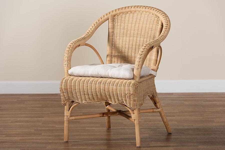 bali & pari Reinu Natural Rattan Dining Chair FredCo