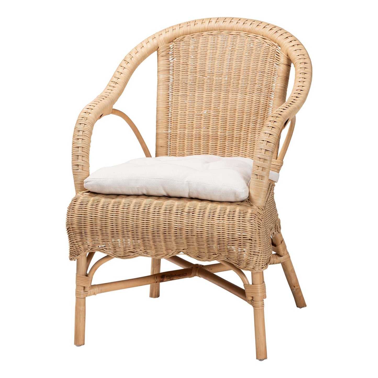 bali & pari Reinu Natural Rattan Dining Chair FredCo