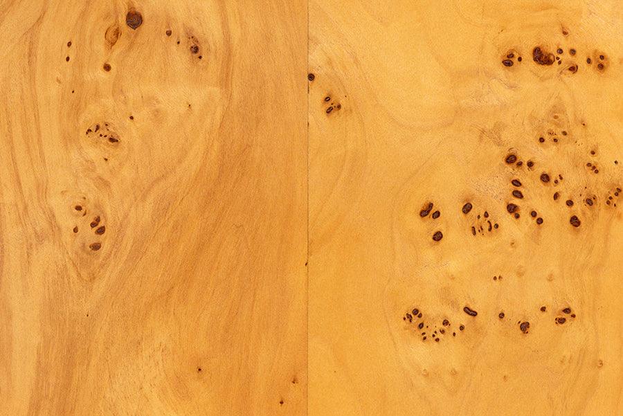 bali & pari Revelle Modern and Contemporary Natural Light Mappa Burl Wood Console Table FredCo