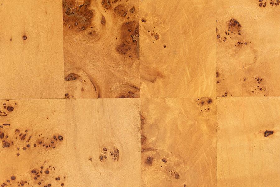 bali & pari Revelle Modern and Contemporary Natural Light Mappa Burl Wood End Table FredCo