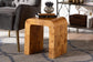 bali & pari Revelle Modern and Contemporary Natural Light Mappa Burl Wood End Table FredCo