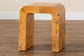 bali & pari Revelle Modern and Contemporary Natural Light Mappa Burl Wood End Table FredCo
