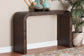 bali & pari Revelle Real Burl Wood Console Table in Dark Walnut Brown - Modern Entryway or Sofa Table with Waterfall Design and Minimalist Silhouette for Living Room or Hallway FredCo
