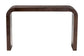 bali & pari Revelle Real Burl Wood Console Table in Dark Walnut Brown - Modern Entryway or Sofa Table with Waterfall Design and Minimalist Silhouette for Living Room or Hallway FredCo