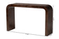 bali & pari Revelle Real Burl Wood Console Table in Dark Walnut Brown - Modern Entryway or Sofa Table with Waterfall Design and Minimalist Silhouette for Living Room or Hallway FredCo