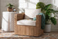 bali & pari Rhinos Bohemian Light Brown Seagrass Tuxedo Arm Chair FredCo