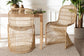 bali & pari Rosalba Bohemian Light Honey Rattan S-Curve Dining Chair FredCo