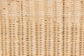Bali & Pari Rotem Small Natural Rattan Ottoman with Cushion – Handwoven Pleated Skirt Coffee Table or Extra Seating FredCo