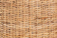 bali & pari Rowen Bohemian Light Honey Kubu Rattan and Mahogany Wood Dining Chair FredCo