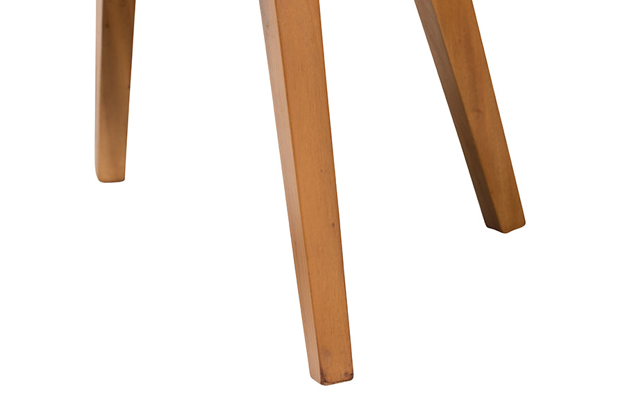 bali & pari Sabit Bohemian Seagrass and Mahogany Wood Dining Chair FredCo