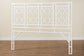 bali & pari Sampson Bohemian White Rattan King Size Standalone Headboard FredCo