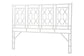 bali & pari Sampson Bohemian White Rattan King Size Standalone Headboard FredCo