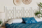 bali & pari Sampson Bohemian White Rattan King Size Standalone Headboard FredCo