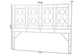 bali & pari Sampson Bohemian White Rattan King Size Standalone Headboard FredCo