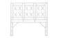 bali & pari Sampson Bohemian White Rattan Queen Size Standalone Headboard FredCo