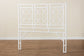 bali & pari Sampson Bohemian White Rattan Queen Size Standalone Headboard FredCo