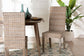 bali & pari Santiago Bohemian Grey Natural Kubu Rattan and Mango Wood Dining Chair FredCo