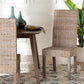 bali & pari Santiago Bohemian Grey Natural Kubu Rattan and Mango Wood Dining Chair FredCo