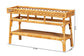 bali & pari Savitri Modern Bohemian Natural Rattan 2-Tier Console Table FredCo