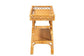 bali & pari Savitri Modern Bohemian Natural Rattan 2-Tier Console Table FredCo