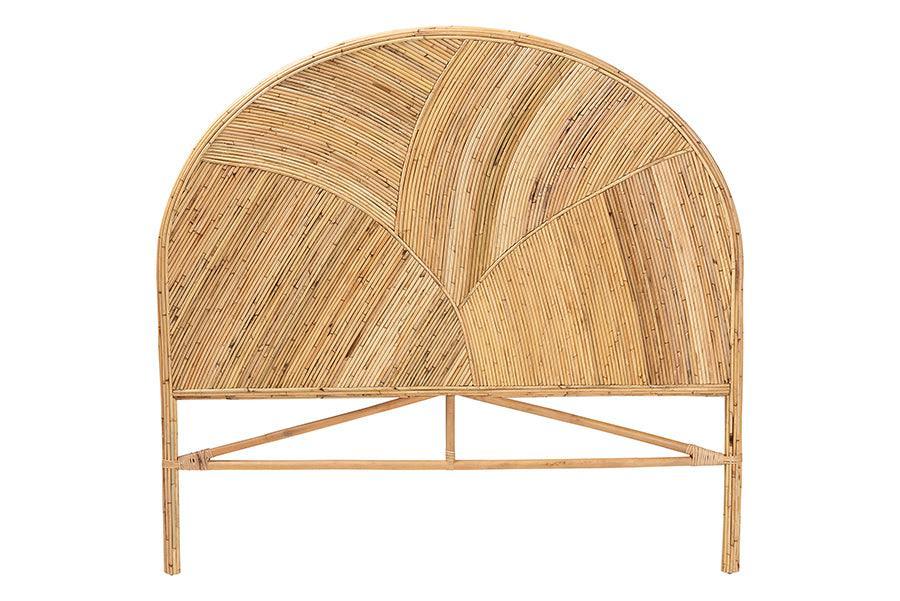 bali & pari Seana Bohemian Honey Rattan Queen Size Standalone Headboard FredCo