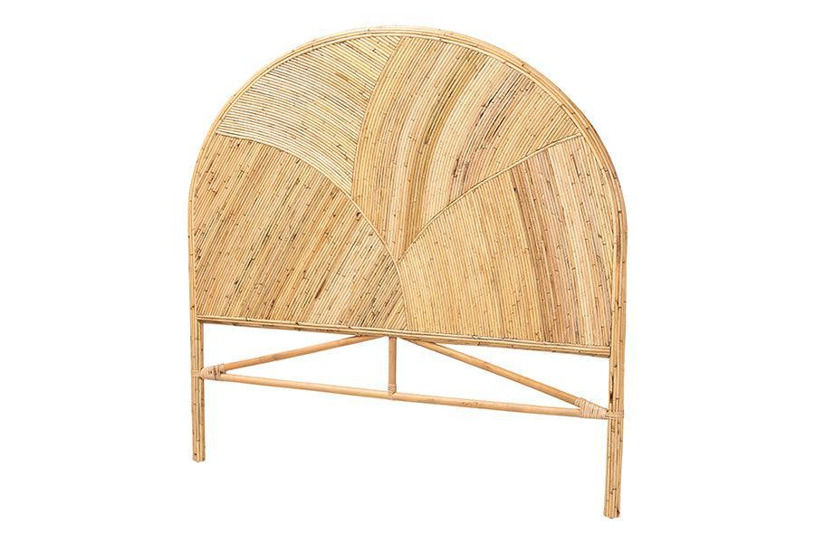 bali & pari Seana Bohemian Honey Rattan Queen Size Standalone Headboard FredCo