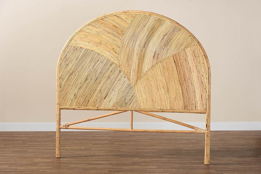 bali & pari Seana Bohemian Honey Rattan Queen Size Standalone Headboard FredCo