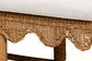 bali & pari Seranay Bohemian Scallop Light Honey Rattan 2-Piece Dining Nook Set FredCo
