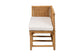 bali & pari Seranay Bohemian Scallop Light Honey Rattan 2-Piece Dining Nook Set FredCo
