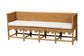 bali & pari Seranay Bohemian Scallop Light Honey Rattan 2-Piece Dining Nook Set FredCo