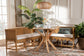 bali & pari Seranay Bohemian Scallop Light Honey Rattan 2-Piece Dining Nook Set FredCo