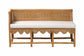 bali & pari Seranay Bohemian Scallop Light Honey Rattan 2-Piece Dining Nook Set FredCo