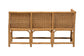 bali & pari Seranay Bohemian Scallop Light Honey Rattan 2-Piece Dining Nook Set FredCo