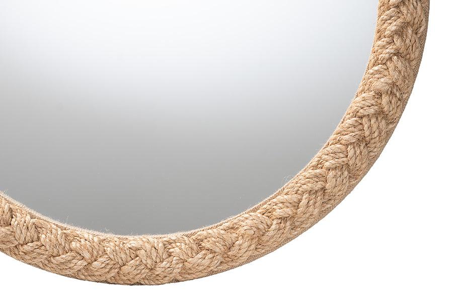 bali & pari Shara Coastal Braided Rope Accent Mirror FredCo