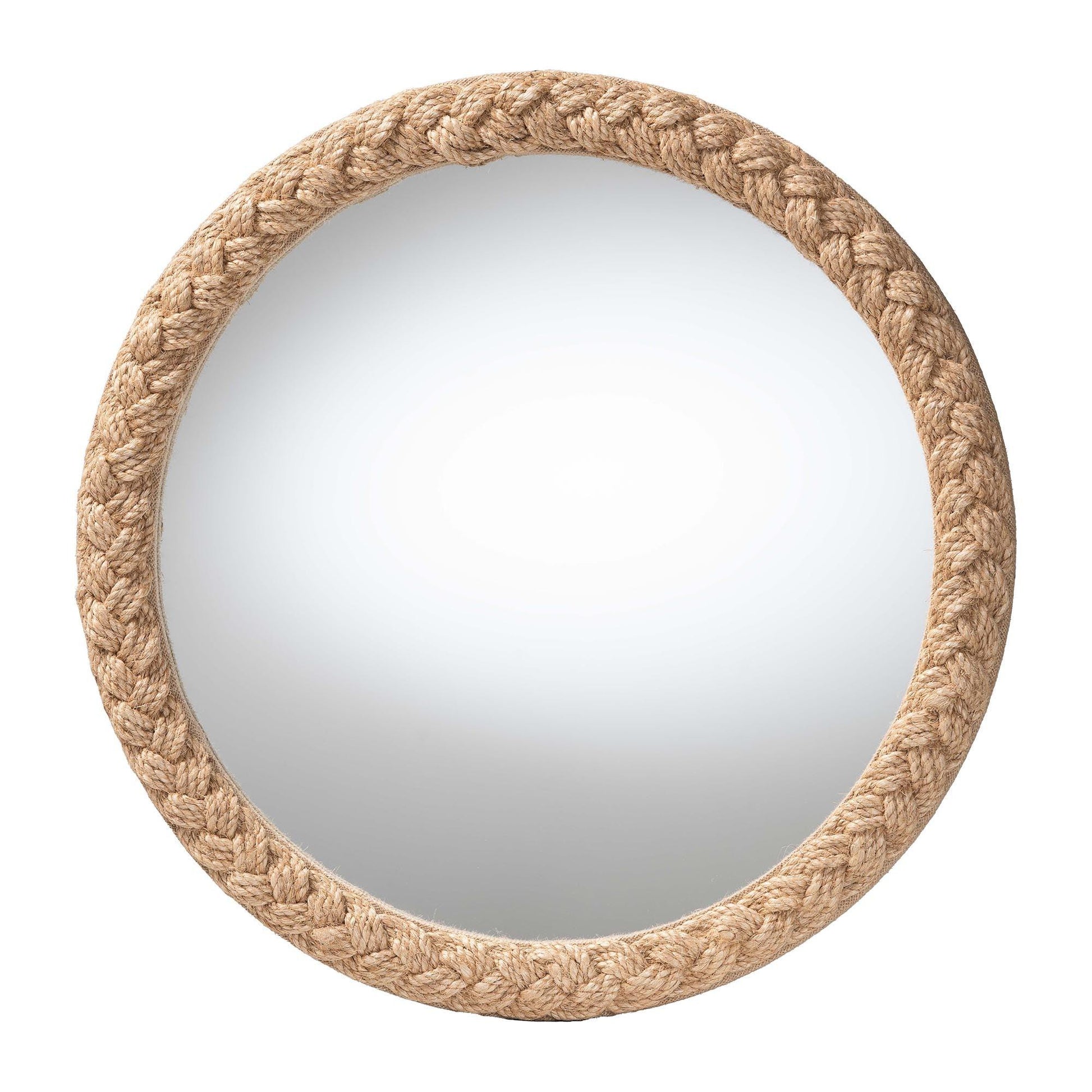 bali & pari Shara Coastal Braided Rope Accent Mirror FredCo