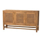 bali & pari Sibu Bohemian Natural Rattan and Reclaimed Wood Cabinet FredCo