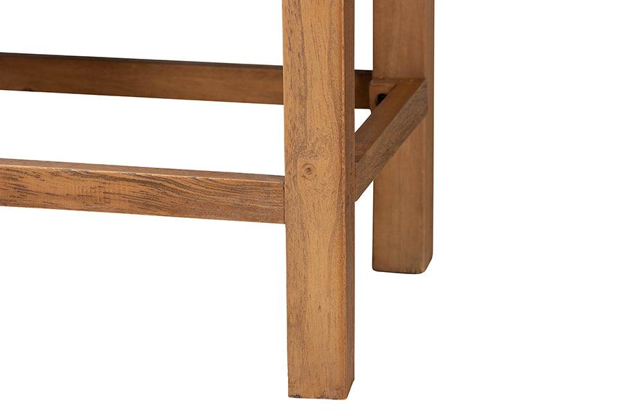 bali & pari Sibu Bohemian Natural Rattan and Teak Wood Tall Cabinet FredCo