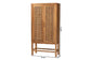 bali & pari Sibu Bohemian Natural Rattan and Teak Wood Tall Cabinet FredCo