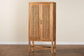 bali & pari Sibu Bohemian Natural Rattan and Teak Wood Tall Cabinet FredCo