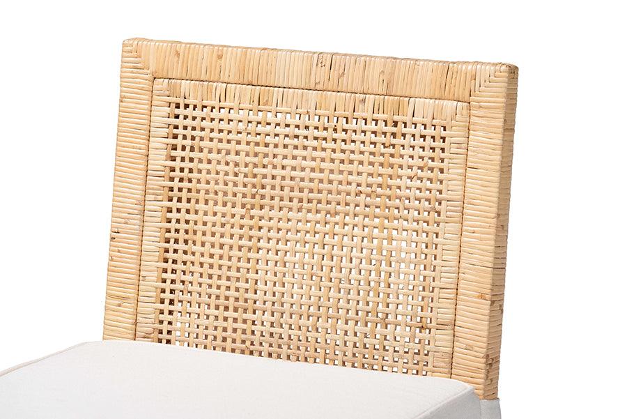 bali & pari Sofia Bohemian Natural Rattan Bar Stool FredCo