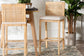 bali & pari Sofia Bohemian Natural Rattan Bar Stool FredCo