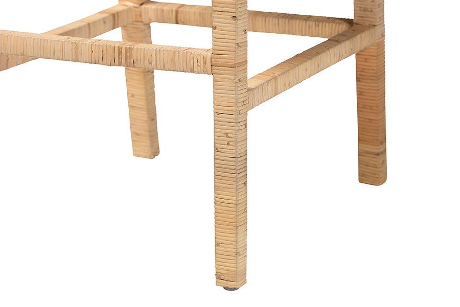 bali & pari Sofia Bohemian Natural Rattan Bar Stool FredCo