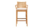 bali & pari Storsel Bohemian Natural Rattan and Teak Wood Bar Stool FredCo
