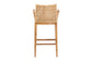 bali & pari Storsel Bohemian Natural Rattan and Teak Wood Bar Stool FredCo