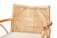 bali & pari Storsel Bohemian Natural Rattan and Teak Wood Bar Stool FredCo