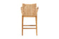 bali & pari Storsel Bohemian Natural Rattan and Teak Wood Counter Stool FredCo
