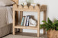 bali & pari Sumana Bohemian Scallop Natural Rattan and Mahogany Side Table FredCo