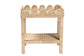 bali & pari Sumana Bohemian Scallop Natural Rattan and Mahogany Side Table FredCo